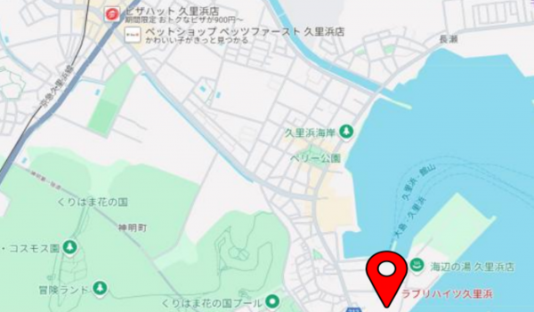 横須賀市久里浜、マンションの地図画像です