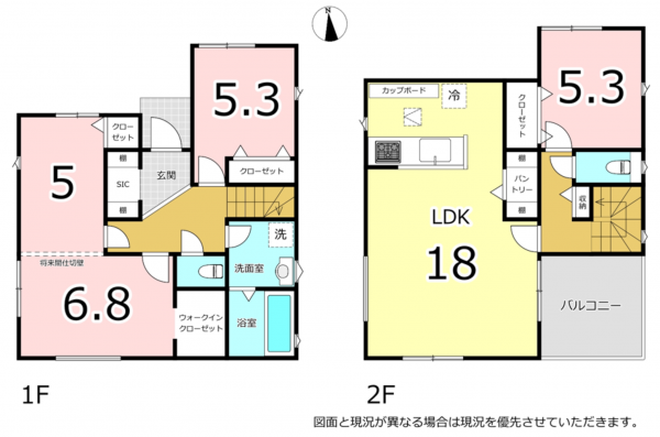 横須賀市小矢部、新築一戸建ての間取り画像です