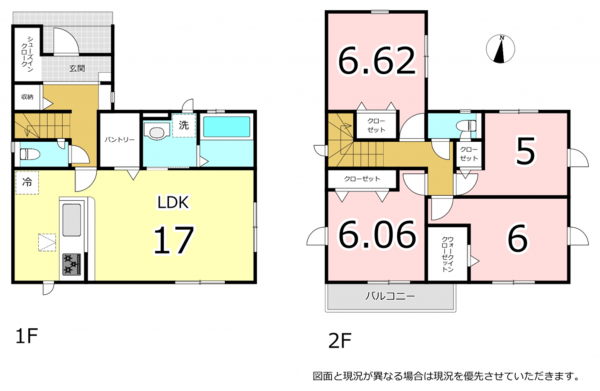 横須賀市粟田、新築一戸建ての間取り画像です