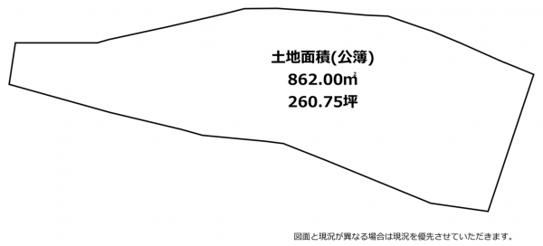 横須賀市野比、土地の間取り画像です