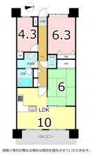 横須賀市吉井、マンションの間取り画像です