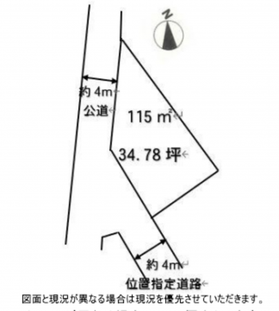横須賀市野比、土地の間取り画像です