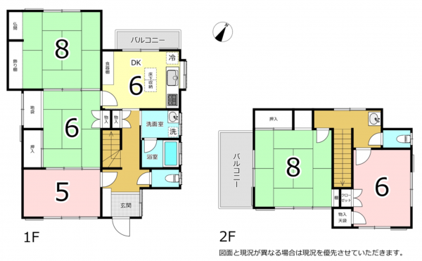 横須賀市平作、中古一戸建ての間取り画像です