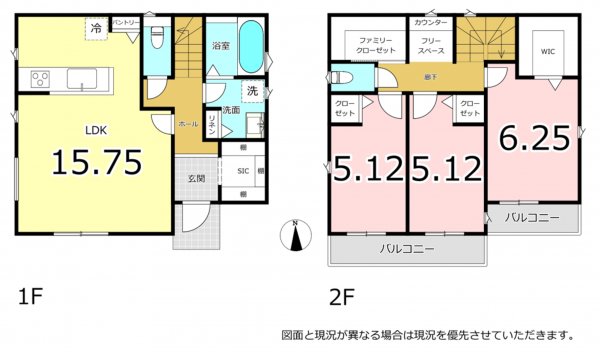 横須賀市平作、新築一戸建ての間取り画像です