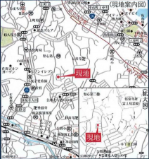 横須賀市富士見町、土地の地図画像です