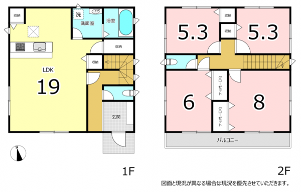 横須賀市浦賀丘、新築一戸建ての間取り画像です