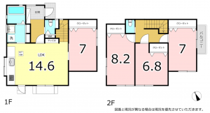 横須賀市浦上台、新築一戸建ての間取り画像です