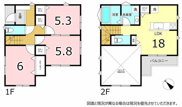 横須賀市森崎、新築一戸建ての間取り画像です