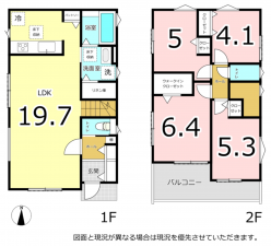 横須賀市野比、新築一戸建ての間取り画像です