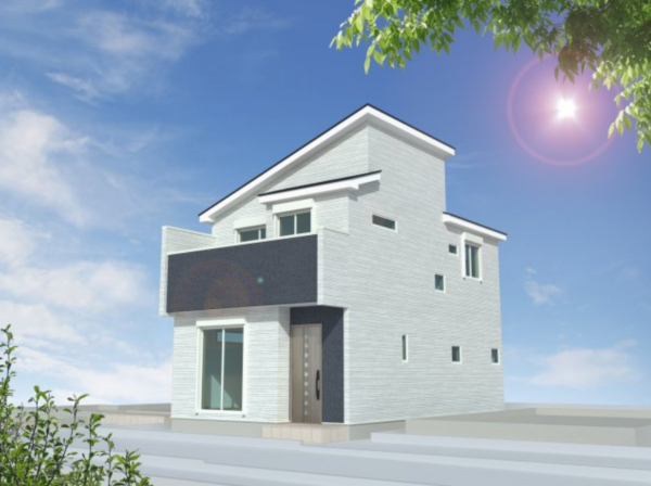 横須賀市野比、新築一戸建ての完成予想図(外観)画像です