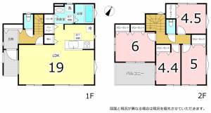 横須賀市舟倉、新築一戸建ての間取り画像です