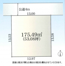 横須賀市岩戸、土地の間取り画像です