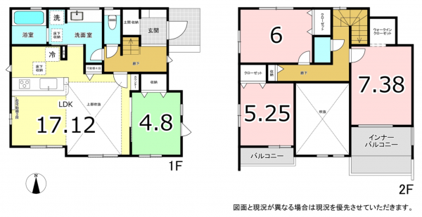 横須賀市岩戸、新築一戸建ての間取り画像です
