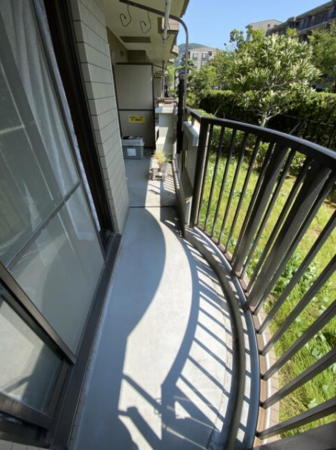 横須賀市野比、マンションのバルコニー画像です