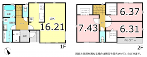 横須賀市三春町、新築一戸建ての間取り画像です