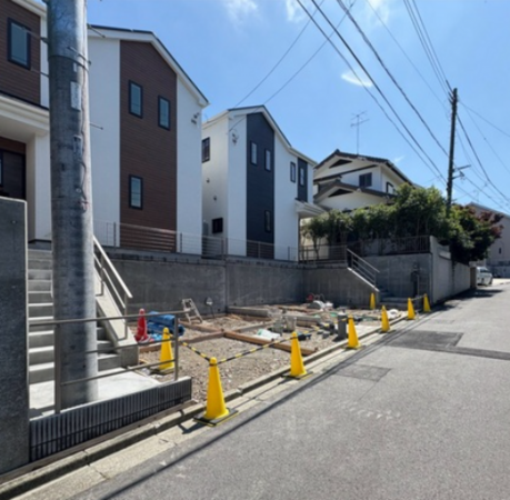 横須賀市岩戸、新築一戸建ての外観画像です