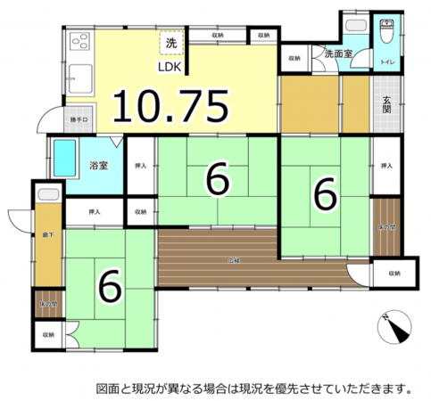 横須賀市船越町、中古一戸建ての間取り画像です