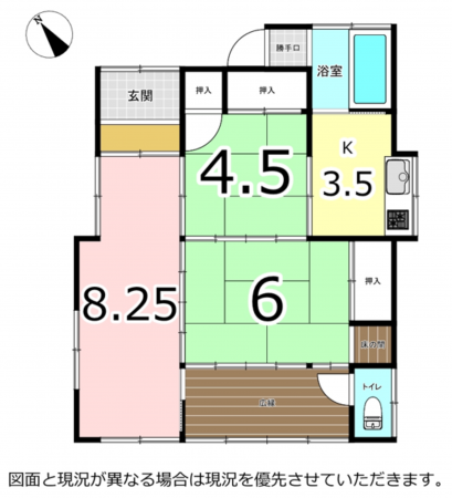 横須賀市船越町、中古一戸建ての間取り画像です
