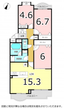 横須賀市野比、マンションの間取り画像です