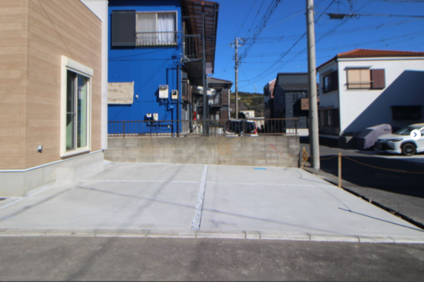 横須賀市舟倉、新築一戸建ての駐車場画像です