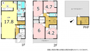 横須賀市舟倉、新築一戸建ての間取り画像です