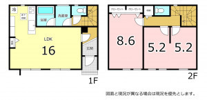 横須賀市佐原、新築一戸建ての間取り画像です