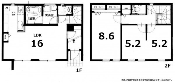 横須賀市佐原、新築一戸建ての間取り画像です
