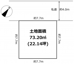 横須賀市野比、土地の間取り画像です
