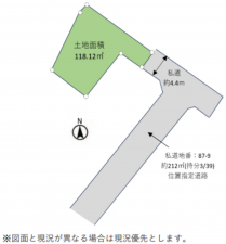 横須賀市馬堀町、土地の間取り画像です