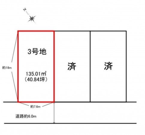 福知山市篠尾新町、土地の間取り画像です