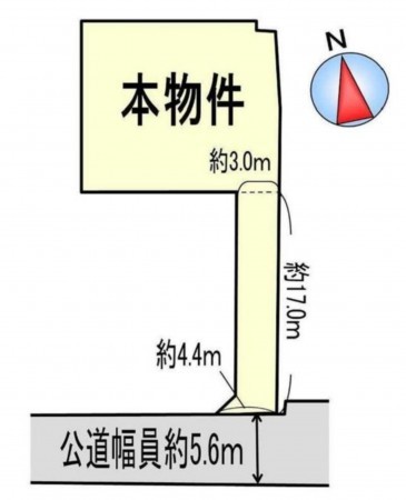 福知山市字堀、土地の間取り画像です