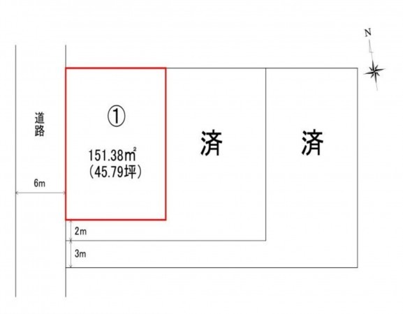 福知山市字堀、土地の間取り画像です