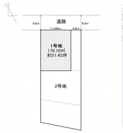 福知山市大池坂町、土地の間取り画像です