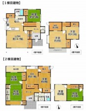 福知山市字長田、中古一戸建ての間取り画像です