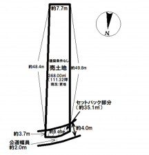 舞鶴市字行永、土地の間取り画像です