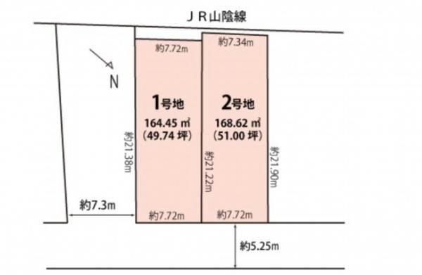 綾部市若松町、土地の画像です