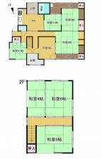 福知山市字堀越、中古一戸建ての間取り画像です