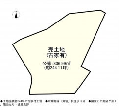 綾部市渕垣町、土地の間取り画像です