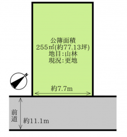 福知山市字長田、土地の間取り画像です