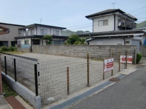 境港市東本町、土地の前面道路を含む現地写真画像です