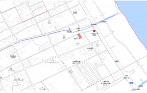 境港市財ノ木町、土地の間取り画像です