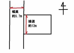 境港市元町、土地の間取り画像です