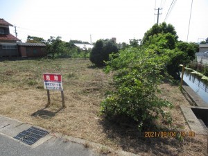 境港市上道町、土地の前面道路を含む現地写真画像です