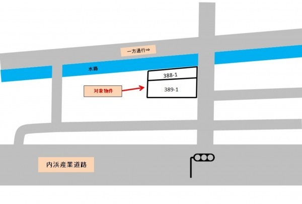 境港市上道町、土地の間取り画像です