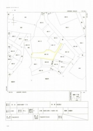 鳥取市面影、土地の間取り画像です