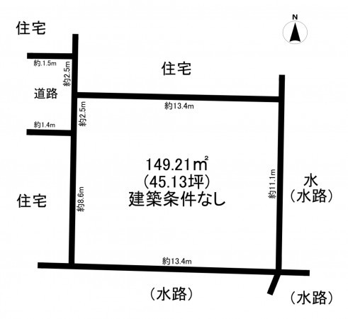 鳥取市桜谷、中古一戸建ての間取り画像です