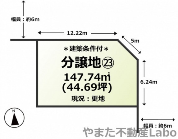 鳥取市安長、土地の間取り画像です