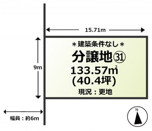 鳥取市安長、土地の間取り画像です