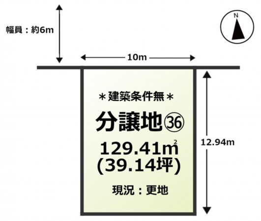 鳥取市安長、土地の間取り画像です