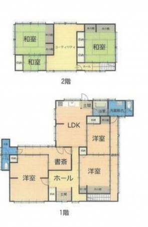 鳥取市湯所町、中古一戸建ての間取り画像です